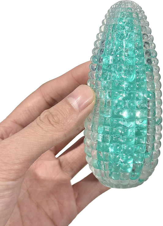 1Pcs Corn Crunchy Stress Ball Squishy Toys for Kids,Clear Squishy Fidget Toy with Crunchy Sound for Adults,Sensory Fidget Toys for Stress Relieve Squeeze Toys (Yellow)