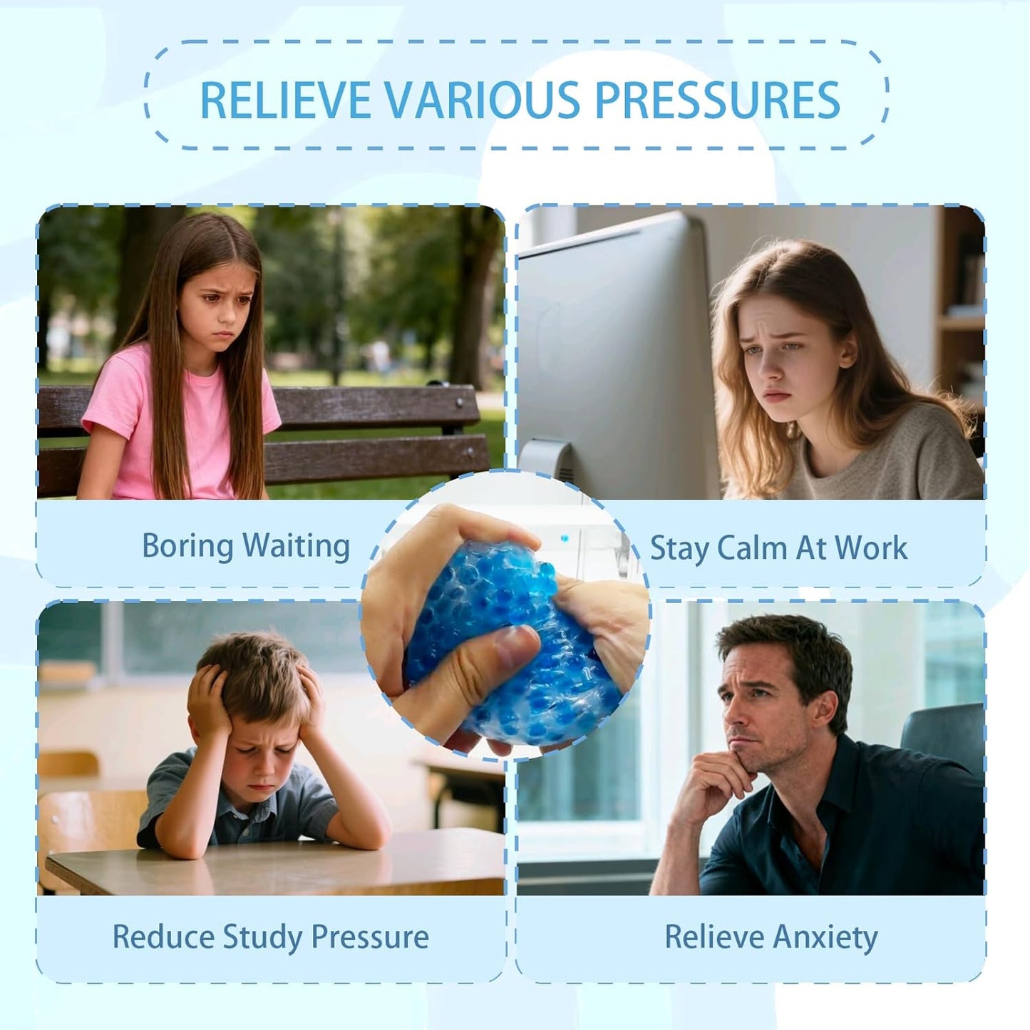 4-Pack Round Picking Pad Pimple Popping Squeeze Toy- Stress Relief Picking Pad for Adults & Teens,Popping Simulation Fidget Toys in Multi-Color for Anxiety Relief and Focus