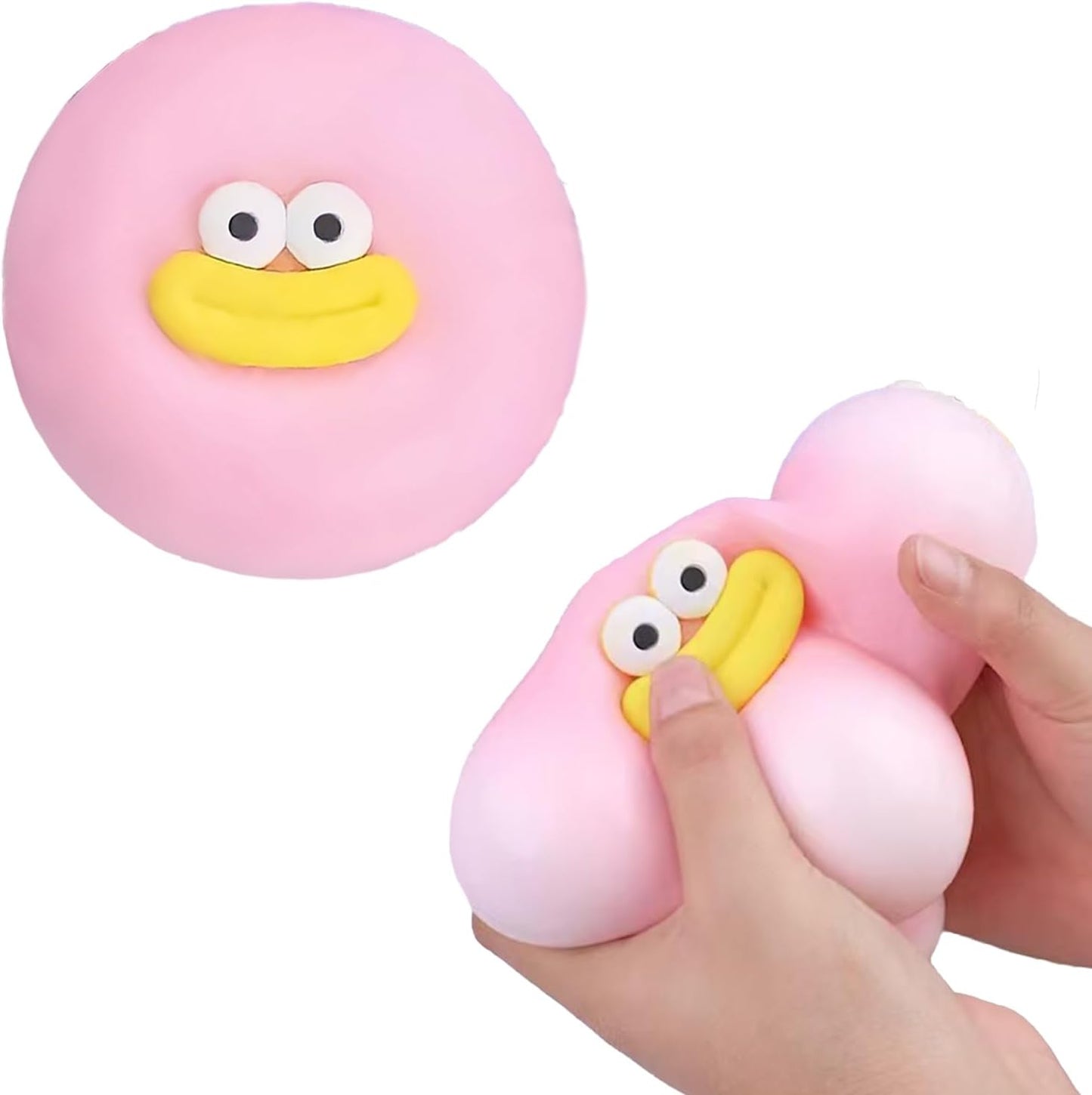 Cute Taba Squishy Fidget Toys for Kids & Adults - Giant Stress Ball with Big Eyes & Sausage Lips, Funny Prank Gifts, Party Supplies, Game Prizes (Blue)