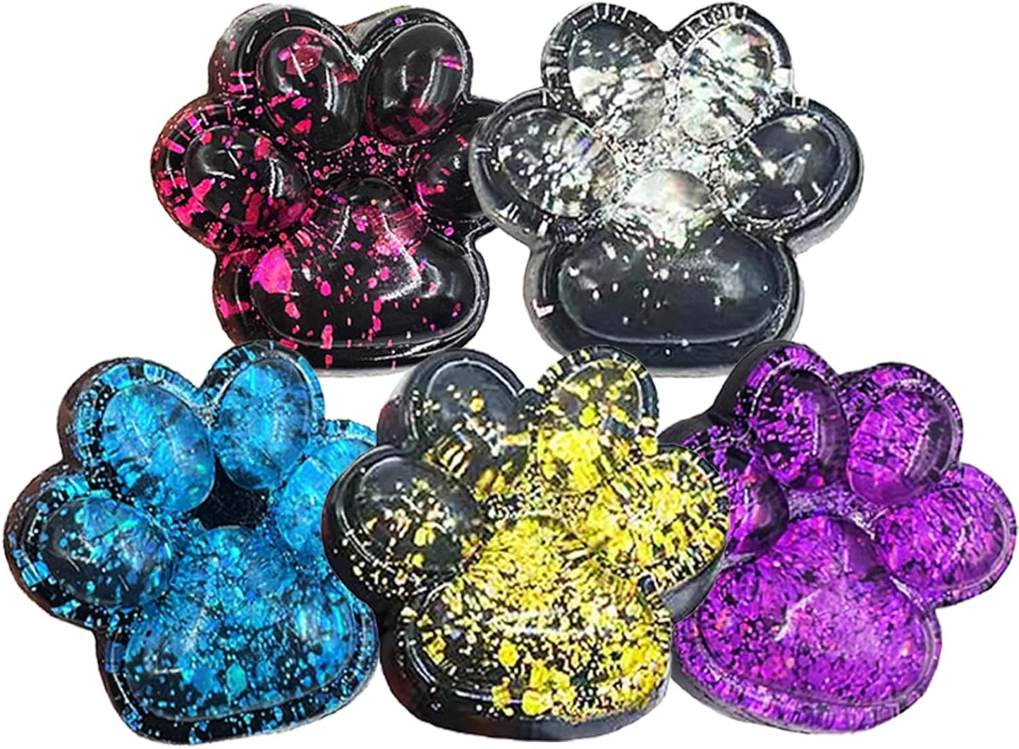 5 Pcs Taba Paw Squishy for Kids Adults, Big Cat Paw Squishy Toys for Stress Relief, Super Soft Squeeze Fidget Toys