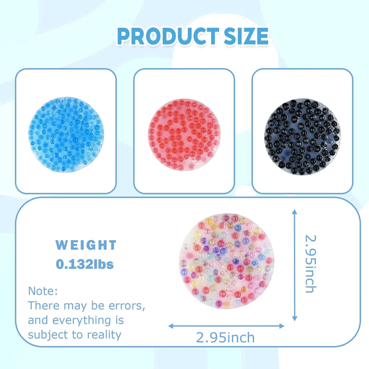 4-Pack Round Picking Pad Pimple Popping Squeeze Toy- Stress Relief Picking Pad for Adults & Teens,Popping Simulation Fidget Toys in Multi-Color for Anxiety Relief and Focus