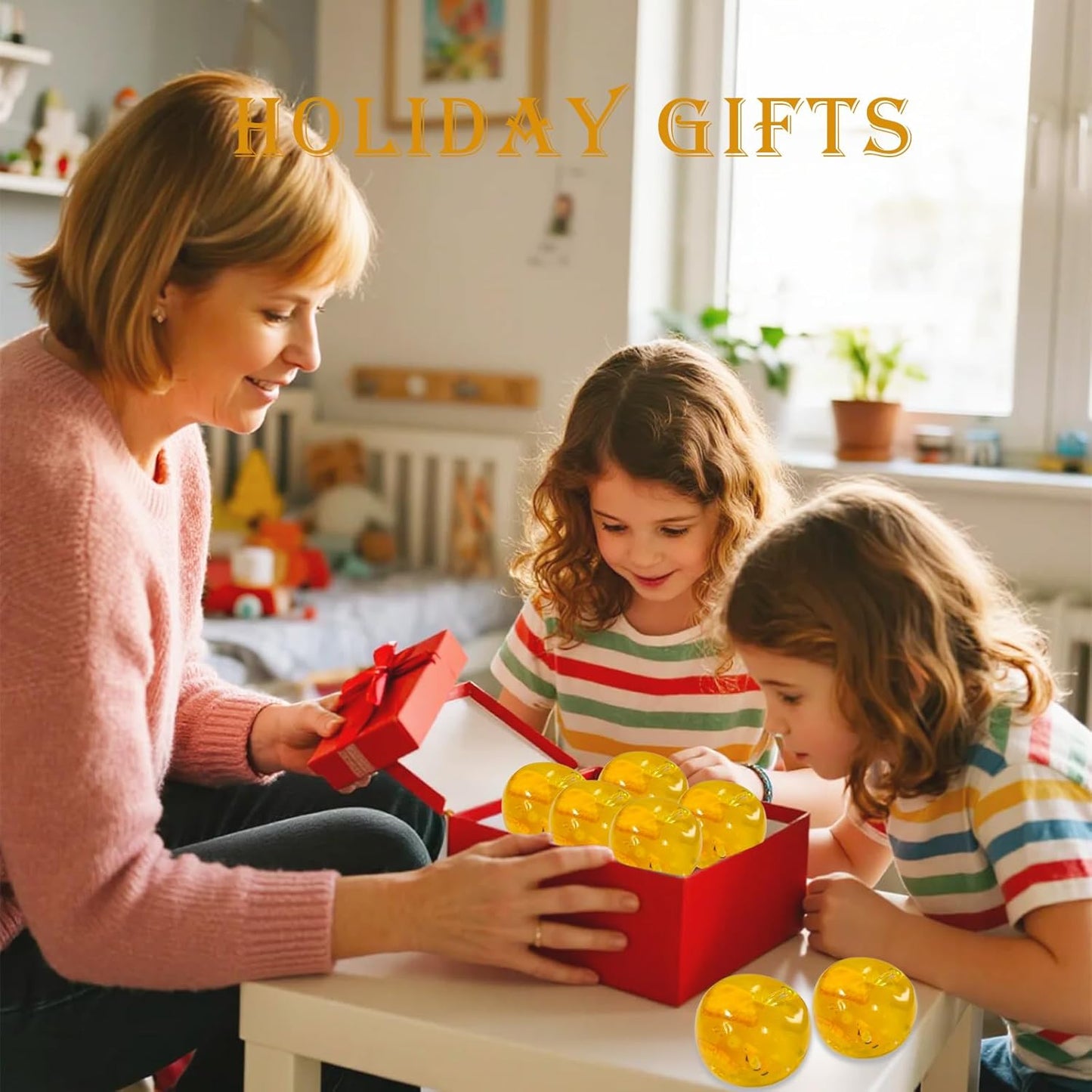 Apple Stress Squishy Sugar Ball - Slow Rise Gel Anxiety Relief Fidget Toy for Adults & Kids, Realistic Apple Sensory Squishy for Classroom Prizes, Office & Home Stress Relief (Honey Apple)