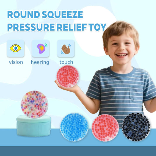 4-Pack Round Picking Pad Pimple Popping Squeeze Toy- Stress Relief Picking Pad for Adults & Teens,Popping Simulation Fidget Toys in Multi-Color for Anxiety Relief and Focus