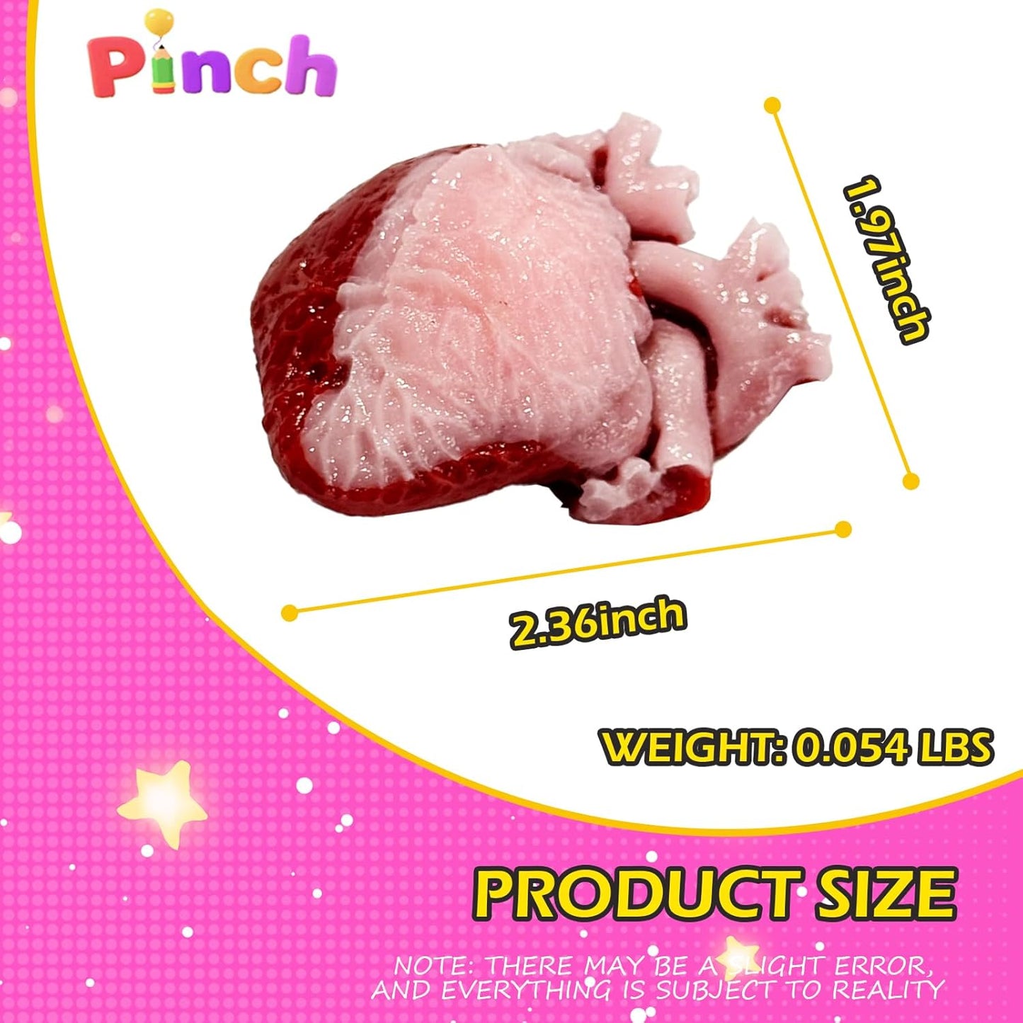 2Pcs Taba Squishy Heart - Realistic Beating Heart Prank Toy, Halloween Sensory Fidget Gift for Adults & Teens, Stress Relief Squishy for Kids Party Pranks & Anxiety Relief