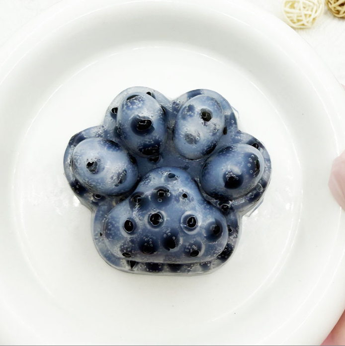 4Pcs Pimple Popping Cat Paw Toy 7x6cm - ASMR Zit Popper Simulator, Skin Picking Stress Relief Ball for Anxiety, Addictive Squeeze Sensory Fidget for Adults & Kids