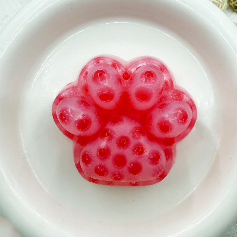 4Pcs Pimple Popping Cat Paw Toy 7x6cm - ASMR Zit Popper Simulator, Skin Picking Stress Relief Ball for Anxiety, Addictive Squeeze Sensory Fidget for Adults & Kids