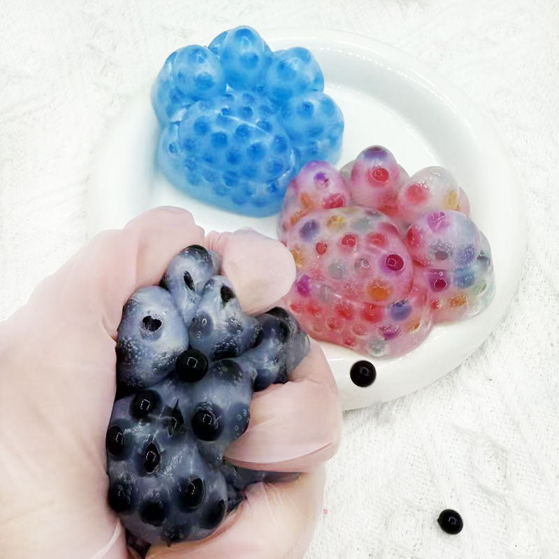 4Pcs Pimple Popping Cat Paw Toy 7x6cm - ASMR Zit Popper Simulator, Skin Picking Stress Relief Ball for Anxiety, Addictive Squeeze Sensory Fidget for Adults & Kids